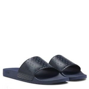 BOSS Navy Slide Sandals Aryeh_Slid_nmnb NWT
